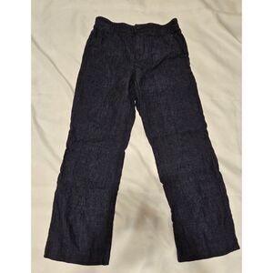 Garnet Hill Linen wide leg pants womens 2